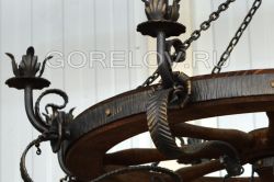 Chandelier "Wheel" 6 elements h-250 (Height without suspension) d-700  (Dimensions approximate)